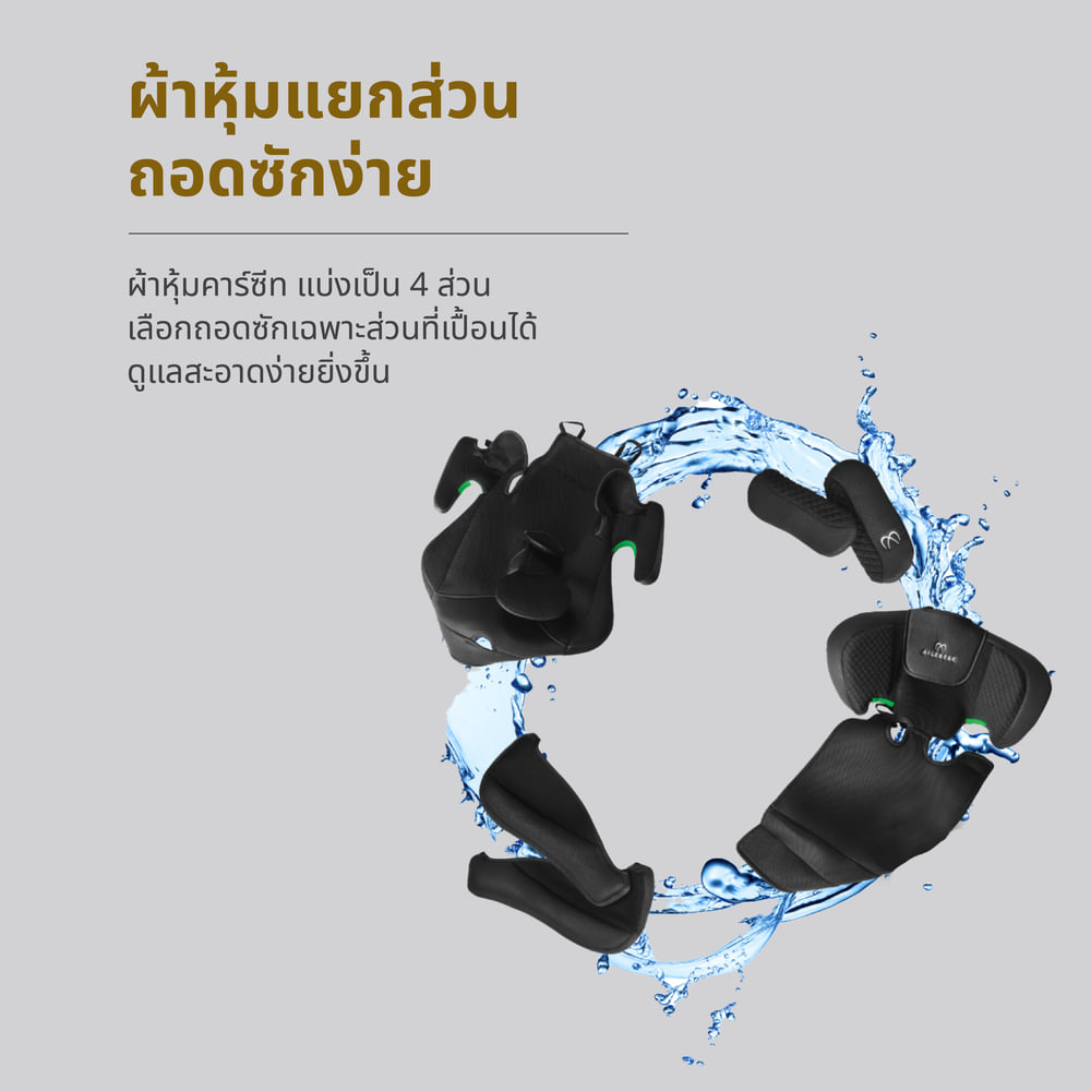 คาร์ซีทเด็กโต 1–10 ปี AILEBEBE รุ่น PAPATTO R2 สีงาช้าง_9